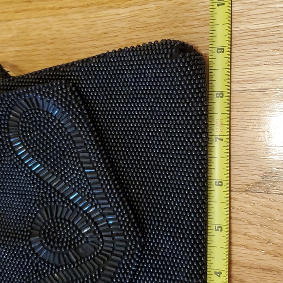 Vintage Black Beaded Purse - Picture 7 of 9